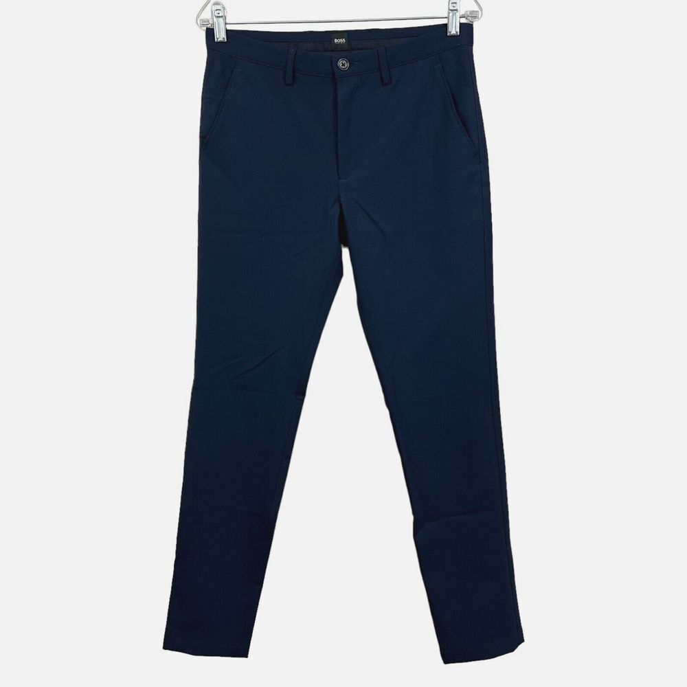 Boss Hugo Boss Womens Dress Pants Stretch Flat Front Slash Pockets Navy Size 30*